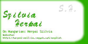 szilvia herpai business card